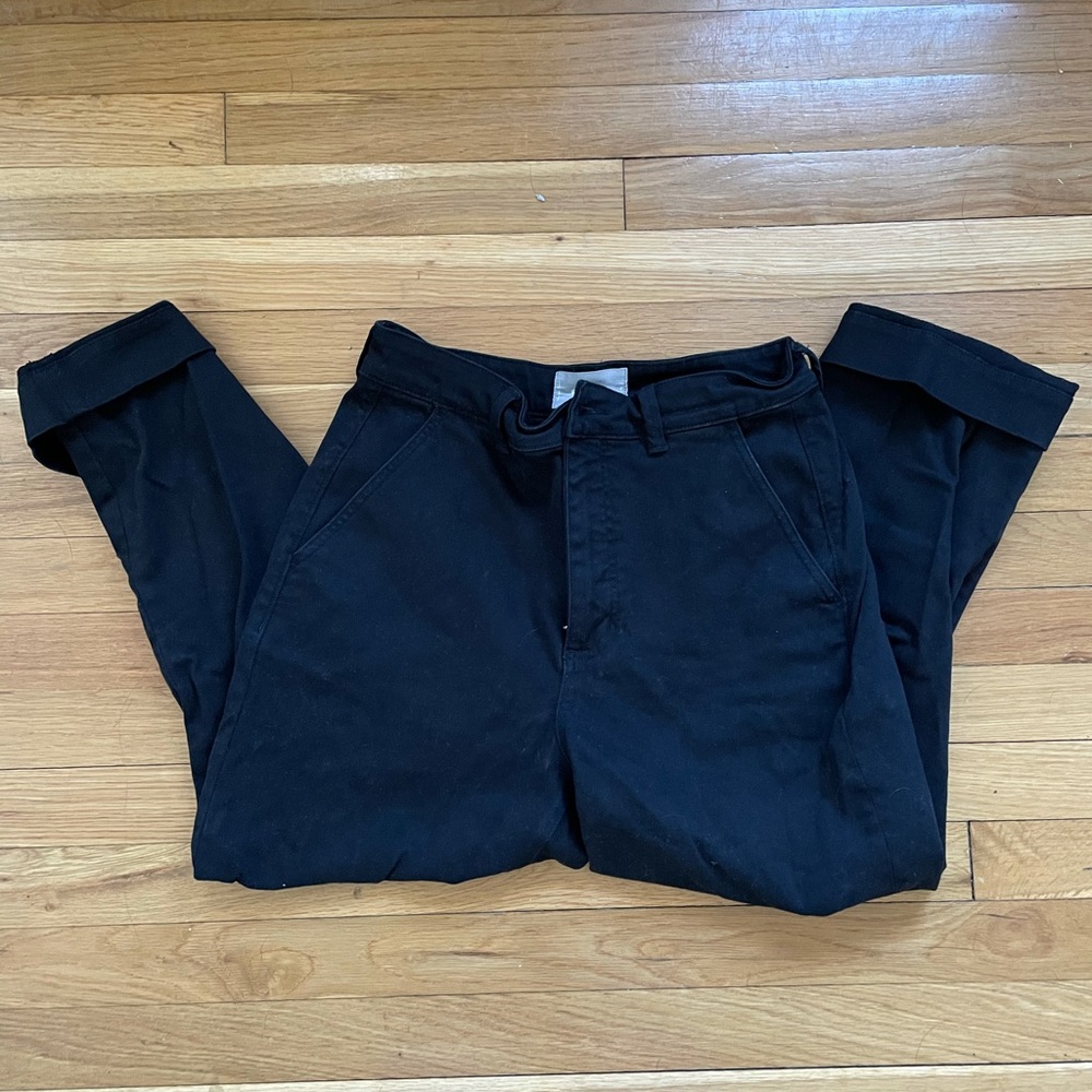 Everlane Straight Crop Pants, Black, size 8